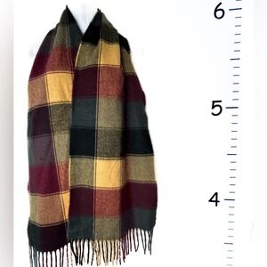 D&Y Softer than‎ cashmere? Yellow/Black/Red Plaid Scarf & Tassels